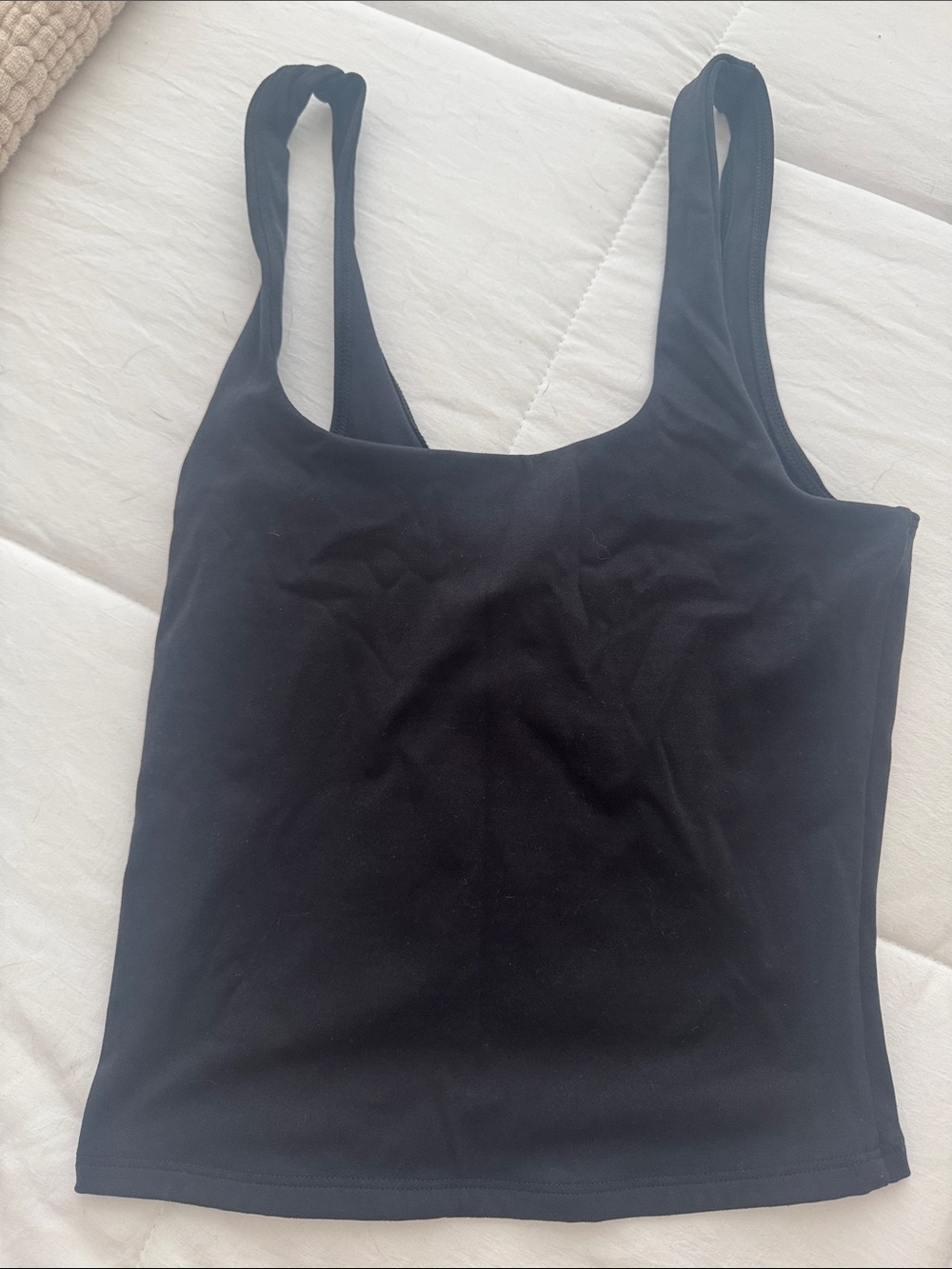 ALO Yoga Black Scoop-Neck Tank Top